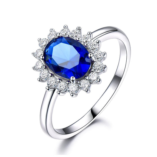 Crystal Rings Natural Stone Sterling Silver