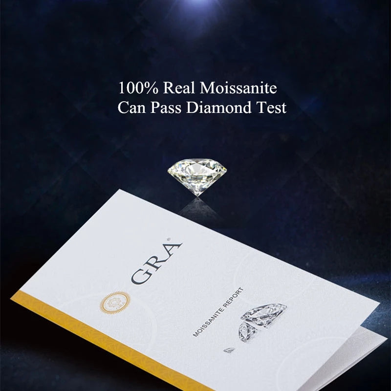 Round Excellent Cut Daimond Moissanite Star Queen Gemstone Ring