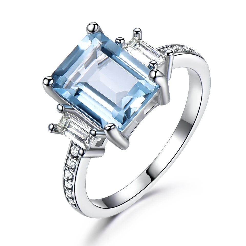 Crystal Rings Natural Stone Sterling Silver