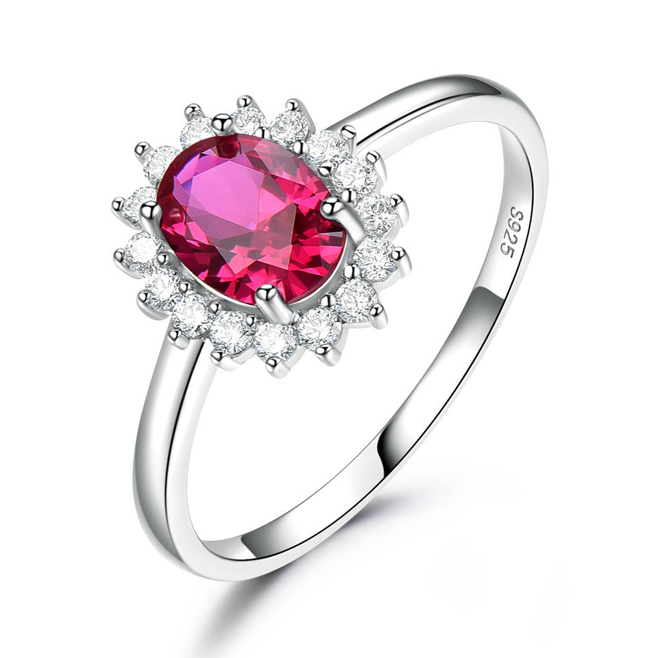 Crystal Rings Natural Stone Sterling Silver