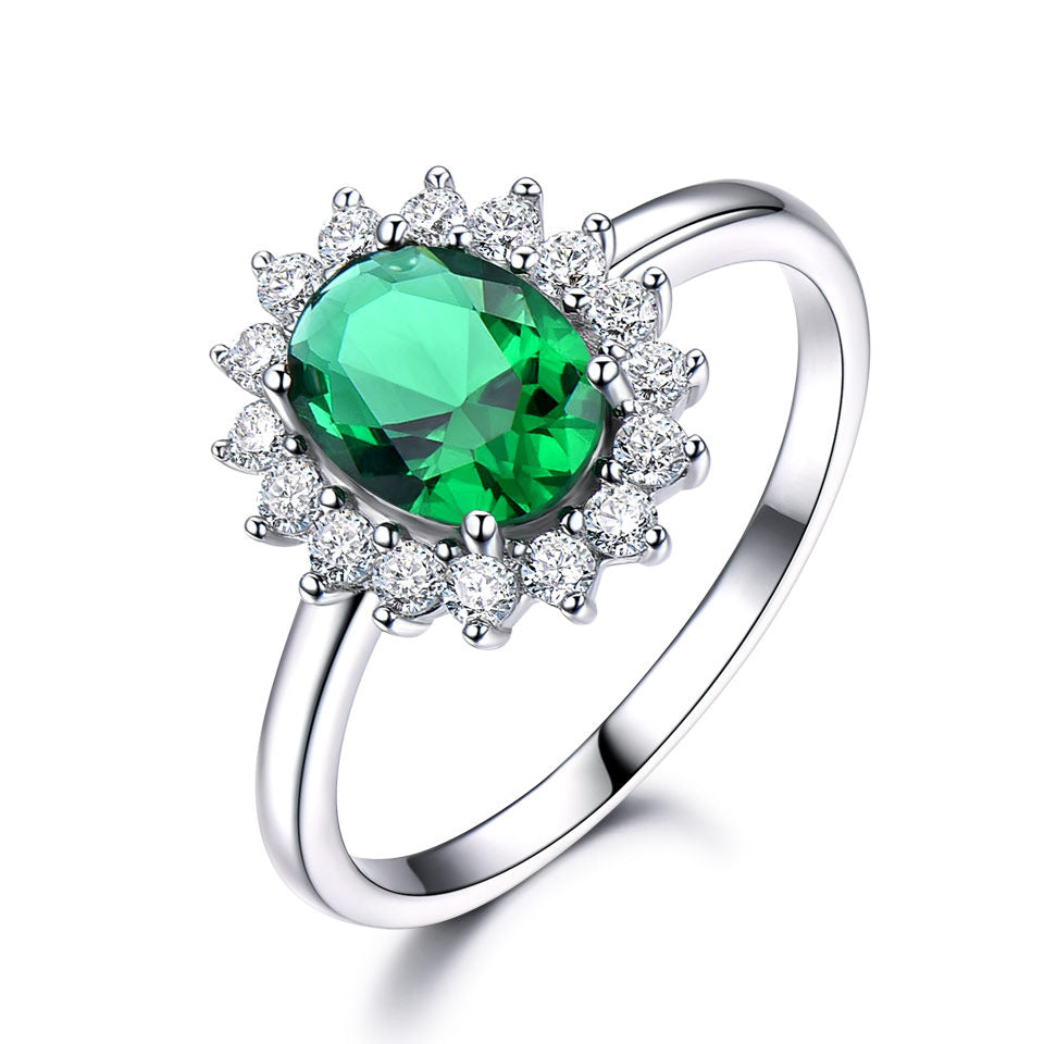 Crystal Rings Natural Stone Sterling Silver