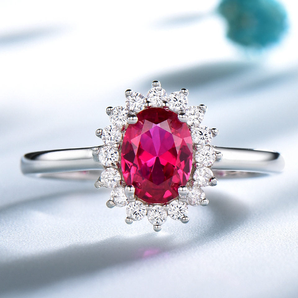 Crystal Rings Natural Stone Sterling Silver